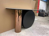 Nouvelle table d'entrée multifonctionnelle de style nordique, meuble de maison, console en acier inoxydable, armoire post-moderne, luxe léger et simple