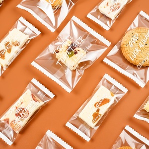 Sachet d'emballage transparent pour biscuits flocon de neige, avec lettrage anglais simple, pour produits de boulangerie, lait, friandises croustillantes, nougat, gâteau, sucre - Product Image 2