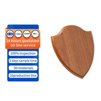 Plaque de récompense vierge en bois massif avec socle, taille personnalisée, pour trophées, médailles, badges, emblèmes - Vente en gros
