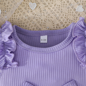 ชุดเดรสลายดอกไม้ฤดูร้อนสุดเก๋สำหรับเด็กผู้หญิง เสื้อผ้าเด็ก ตกแต่งขอบระบาย ประดับโบว์ แขนกุด ใส่ได้ทุกวัน - Product Image 2