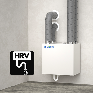 Système de ventilation mécanique à double flux E-VIPO MVHR avec capteur intégré de température et d'humidité, système de ventilation à récupération de chaleur HRV - Product Image 4