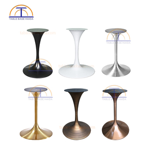 <span class=keywords><strong>Base</strong></span> de Mesa Pedestal Tulipa Dourada Moderna em Aço, Altura 720mm, <span class=keywords><strong>Base</strong></span> Redonda 500-600mm, Perna para Mesas de Jantar de Restaurante - Product Image 3