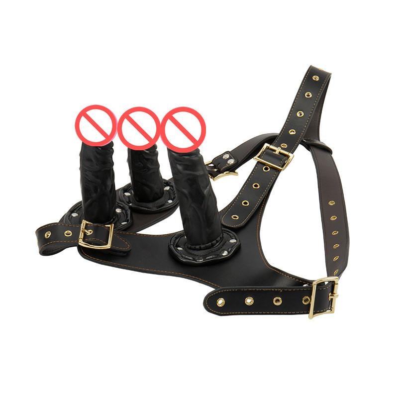 Hochwertiger Schwarzer Umschnalldildo 3-in-1 Abnehmbarer Dildo Tragbarer  Dildo Groer Doppelkopf-Penis Analplug Sexspielzeug fr Frauen| Alibaba.com