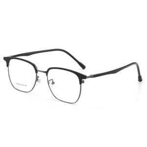 Nouvelle monture élégante en alliage pour lunettes de vue 98336, demi-cerclée, rectangulaire, unisexe, légère, pour prescription - Product Image 2