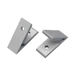 45 derece açı braketi 2 delik iç için Metal köşe braketi 30x30mm alüminyum profil