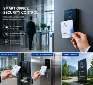 Custom Printed RFID Access Card for Smart Office Building <b>Security</b> and Employee Management - Product Image 3