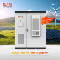 Système ESS à refroidissement par air MATE 100kW 215kWh 125kW 253kWh, armoire de batterie LiFePO4 industrielle extérieure pour le décalage de la charge de pointe en usine