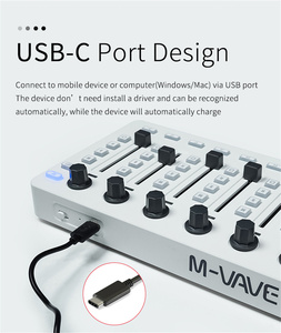 SMC-Mixer Controlador <span class=keywords><strong>MIDI</strong></span> inalámbrico, consola mezcladora, conexión BT, batería tipo <span class=keywords><strong>C</strong></span>, suministro <span class=keywords><strong>USB</strong></span> para Windows/Mac/Ios/Android, 1 unidad - Product Image 6
