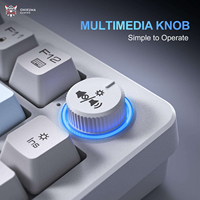 Teclado Inalámbrico para Juegos ONIKUMA MT501, Tres Modos, RGB, 82 Teclas, Compacto, Membrana, para Juegos y Oficina, con Certificaciones CE, RoHS y FCC, Venta al Por Mayor