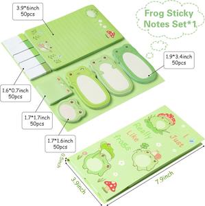 مجموعة حيوانات كرتونية دفتر A6 ذاتي اللصق قوي يمكن إعادة لصقه لطيف مكتب المدرسة القرطاسية ورقة فضفاضة مصنوعة من الورق - Product Image 2