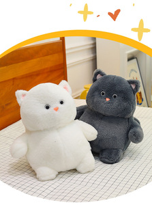 Peluche Super Morbido <span class=keywords><strong>Angela</strong></span> Girls in Tre Colori Bianco Nero Grigio con Fodera in Rete per Alleviare lo Stress - Product Image 4