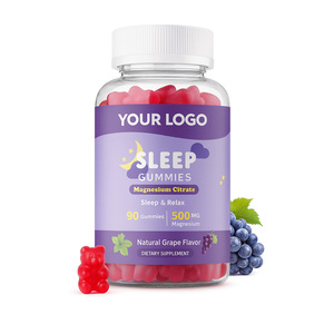 Venta caliente Melatonin Free Sleep Gummies con <span class=keywords><strong>magnesio</strong></span> y L Theanine OEM Embalaje personalizado - Product Image 1