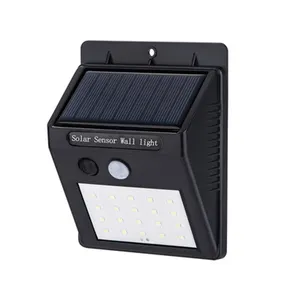태양 pir 벽 램프 모션 센서 20 led 가로등 시스템