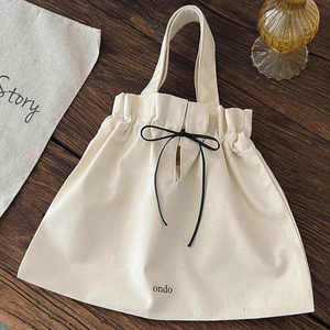 Sac fourre-tout en toile de coton réutilisable et écologique avec impression de logo personnalisé, petit MOQ, motif de lettres personnalisé naturel - Product Image 5