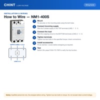 Disjoncteur Chint NM1-400S NM14 en boîtier moulé MCCB 250A 315A 400A Disjoncteur à boîtier moulé 3P 4P 35-70kA IEC 60947-2