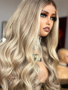 วิกผมลูกไม้สีบลอนด์ผมคนจากยุโรปได้รับการรับรองจากร้านเสริมสวย - Product Image 4