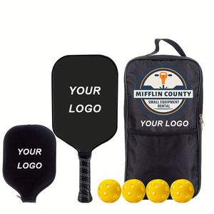 Set de Raquetas de Pickleball Personalizadas de Fibra de Vidrio, Ligeras y Duraderas, con Pelotas de Fibra de Carbono y Panel de Nido de Abeja - Product Image 1