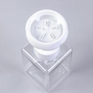 Flower Foam Pump Bottle 250ml Clear Manual Soap Dispenser For Bathroom Liquid Soap - Product Image 4