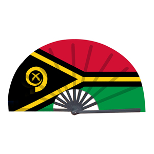 Abanicos Plegables de Plástico con la Bandera de Vanuatu al por Mayor, Abanico de Mano para Carnaval, Boda, Festival, Fiesta, Agencia de Viajes - Product Image 1