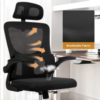 Fauteuil ergonomique moderne en forme de S, respirant, pivotant en fer, hauteur réglable, appui-tête 3D, soutien lombaire à ressorts
