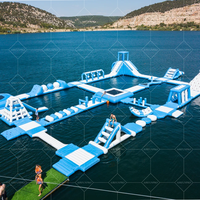 Parc aquatique de plage géant commercial parc aquatique gonflable jouets flottants de taille personnalisée installations d'amusement pour adultes pour la natation