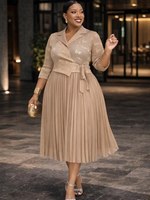 Robe de bureau professionnelle grande taille haut de gamme, élégante et confortable, avec double rangée de boutons