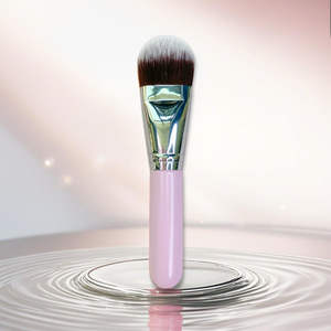 Pinceau de maquillage plat à manche court, nouveau, en promotion, pour fond de teint, crème BB, pinceau doux violet, outil de maquillage - Product Image 2