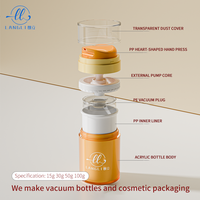 Flacon pompe airless en acrylique couleur nacré de luxe 15ml-150ml avec logo personnalisé, pot cosmétique pour emballage de soins de la peau sur mesure
