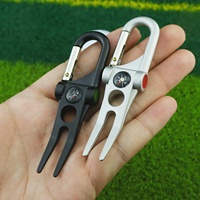 Outil de réparation de divots de golf portable avec clip de suspension, boussole créative et fourche de réparation – Vente en gros directe usine