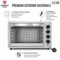 Four électrique de comptoir à double température 45L 1800W avec minuterie 60 min, chauffage indépendant, certifié CE CB, approvisionnement OEM CBU SKD CKD