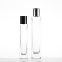 Vente en gros de flacons de parfum en verre carrés vides et rechargeables de 30 ml, 50 ml, 100 ml avec pulvérisateur à pompe, impression sérigraphique, flacons de voyage et échantillons