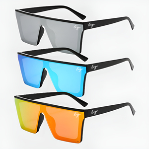 แว่นกันแดด Lmamba รุ่นยอดนิยม วินเทจ กรอบใหญ่ทรงเหลี่ยม สีดำ เลนส์สีเงิน  โลโก้สั่งทำได้ ป้องกันรังสียูวี 400 แฟชั่น 2024 คุณภาพสูง สำหรับผู้หญิงและผู้ชาย - Product Image 1