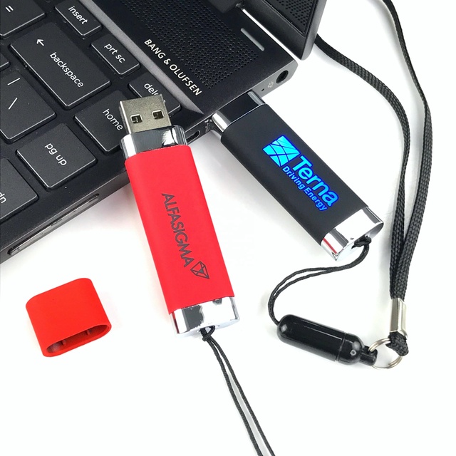 China Wholesale USB 3.0 Stick Personalised USB Pen Drive Plastic Case LED Luminous Customized LOGO USB Flash Drive