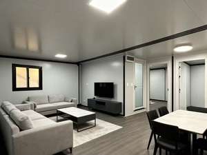 Kits modulaires <span class=keywords><strong>en</strong></span> acier léger imperméables, panneaux sandwich préfabriqués, maison <span class=keywords><strong>de</strong></span> bureau moderne du milieu du siècle, <span class=keywords><strong>studio</strong></span> <span class=keywords><strong>de</strong></span> <span class=keywords><strong>jardin</strong></span>, structure <span class=keywords><strong>en</strong></span> acier assemblée - Product Image 4