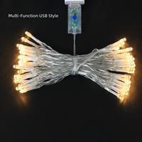 Guirlandes lumineuses LED à piles, alimentées par USB, modes clignotants, guirlandes lumineuses LED colorées pour l'éclairage décoratif de Noël