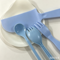 Couteau à gâteau jetable en plastique écologique, lame dentelée, multicolore, spatule de coupe de qualité alimentaire pour fête d'anniversaire