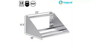 Commercial Wall Mounted Inclined Drain <b>Rack</b> Stainless Steel Angled Hanging <b>Drying</b> <b>Rack</b> Easy Drainage - Product Image 5