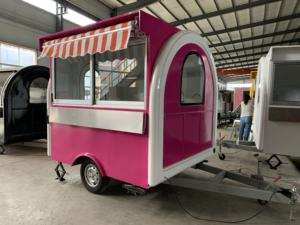 <span class=keywords><strong>Remorque</strong></span> ronde mobile de cuisine de camion de voie de nourriture de barbecue pour des chariots de café de camion de Tacos de restauration rapide de rue - Product Image 3