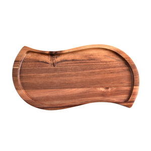 Planche à découper japonaise la plus vendue, plateau de service irrégulier en bois d'acacia pour desserts, camping, fêtes, goûter, pain, pizza, fruits - Product Image 2