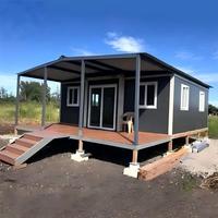 Casa Contenedor Expandible de Diseño Abierto con Isla de Cocina, Prefabricada, Plegable, Modular, de 20 pies/40 pies, con Ventanas Grandes, para Restaurante o Villa