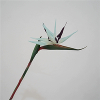 Vente en gros de plantes artificielles en PVC souple de haute qualité, fleurs d'oiseau de paradis, décoration de la maison, mariage, Saint-Valentin