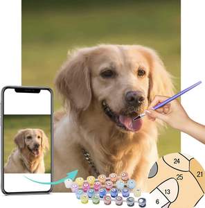 Kit de Pintura por Números con Foto Personalizada y Marco - <span class=keywords><strong>Set</strong></span> de Pintura por Números para Decoración de Paredes Personalizada - Product Image 1