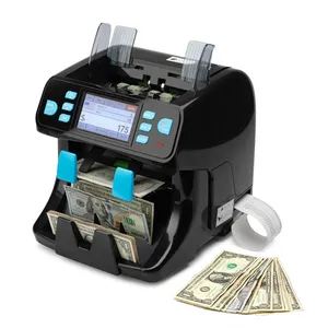 Rekeningtelmachine Voor Bankgeld Sorteren Geldteller Machine Usd/Cad/Eur Ondersteuning SH-208C