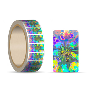 Chống hàng giả dán nhãn CuộN nhiệt <span class=keywords><strong>Holographic</strong></span> thông qua DIY giấy vàng 5um mô tag bán buôn Overlay Hologram - Product Image 1