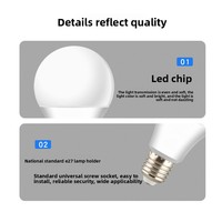 Vente en gros d'usine : Globe LED en forme de A enveloppé de PC, 5730, 630 lumens, lumière blanc chaud, culot E27, pour usage hôtelier, IRC 80