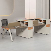 Ensemble bureau et chaise de bureau écologiques de qualité E0, poste de travail financier moderne et simple avec cloison, table pour personnel