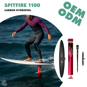 ชุดวิงฟอยล์คาร์บอนไฮโดรฟอยล์ Spitfire 1100 สีแดง เสาอลูมิเนียม ยกสูง ควบคุมง่าย เหมาะสำหรับนักเล่นไซส์ใหญ่ สำหรับเล่นเซิร์ฟฟอยล์ - Product Image 1