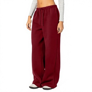 High Quality Material Women Baggy Sweatpants Comfortable Loose Fit Fleece Track Pants Ladies Mid Waist Casual Wear Joggers Women - Product Image 3