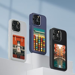 OEM App Chống-Ngón Tay HD 480*480 E Ink Màn Hình Hiển Thị Thông Minh Bìa Cho iPhone 16 13 14 15 Pro Max NFC TPU Điện Thoại Trường Hợp Mới Xu Hướng - Product Image 1