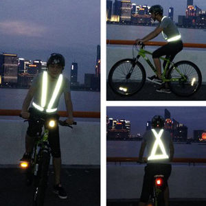 Gilets à bretelles réfléchissants haute visibilité - Sangles de sécurité réglables <span class=keywords><strong>pour</strong></span> les cyclistes et les travailleurs en extérieur - Product Image 6